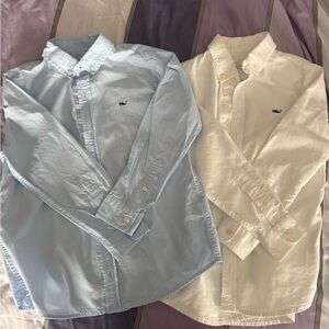 Vineyard Vines Boys Blue and White Button-Down Shirts